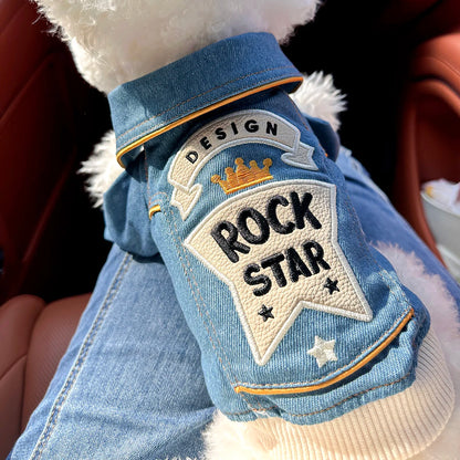 Chaqueta bordada de estrella de rock para mascotas - 5 - pn | ONEFY.SHOP
