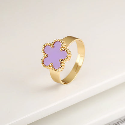 Double Flower Adjustable Ring - 2 - gn | ONEFY.SHOP