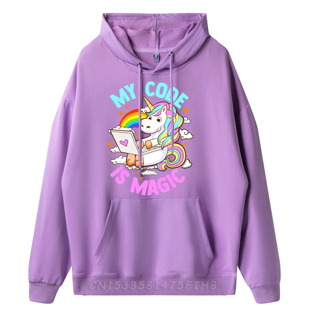 My Code Is Magic" Unicorn Developer Hoodie - 2 - ps | ONEFY.SHOP