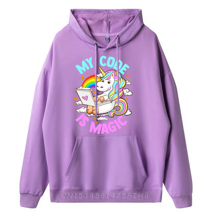 My Code Is Magic" Unicorn Developer Hoodie - 2 - ps | ONEFY.SHOP
