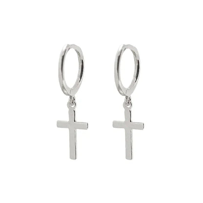 Gold/Silver Cross Pendant Earrings - 8 - js | ONEFY.SHOP