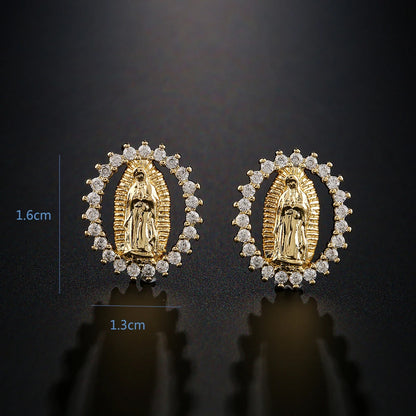Religious Women Drop Earrings - 8 - js | ONEFY.SHOP
