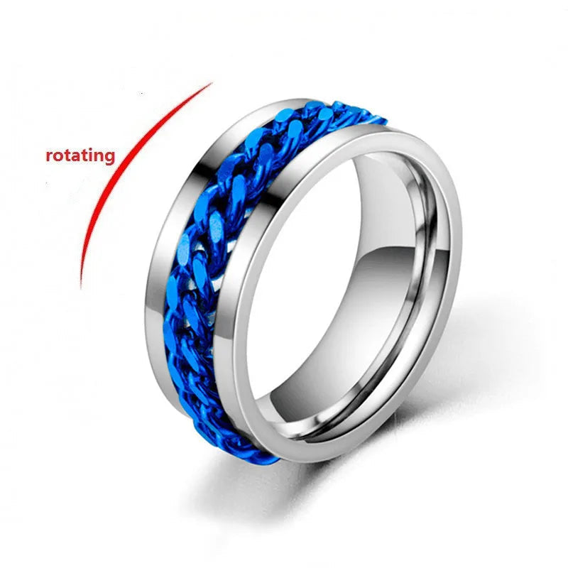 Chain Spinner Fidget Ring - 2 - gn  | ONEFY.SHOP