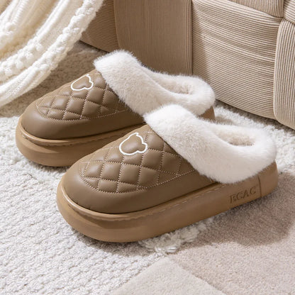 Quilted Lined Winter Home Slipper - 2 - gn | ONEFY.SHOP