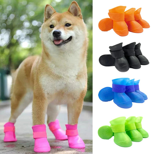4Pcs Pet Rainshoe Anti-Slip Rubber - 8 - pn | ONEFY.SHOP