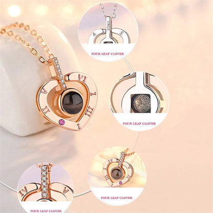 I Love You Projection Heart Pendant Necklace - 7 -  rs | ONEFY.SHOP