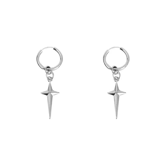 Gold/Silver Cross Pendant Earrings - 8 - js | ONEFY.SHOP