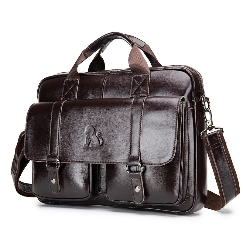 Leather Briefcase - 2 - aw | ONEFY.SHOP