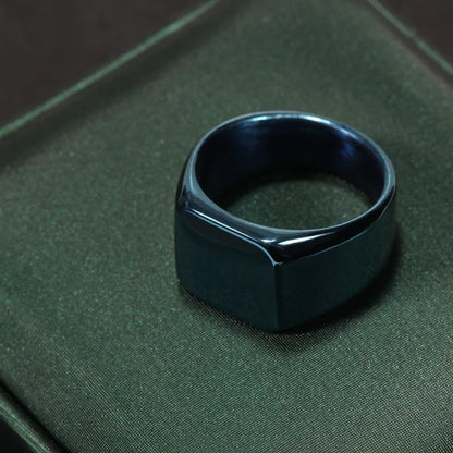 Men's Square Signet Ring - 2 - gn | ONEFY.SHOP