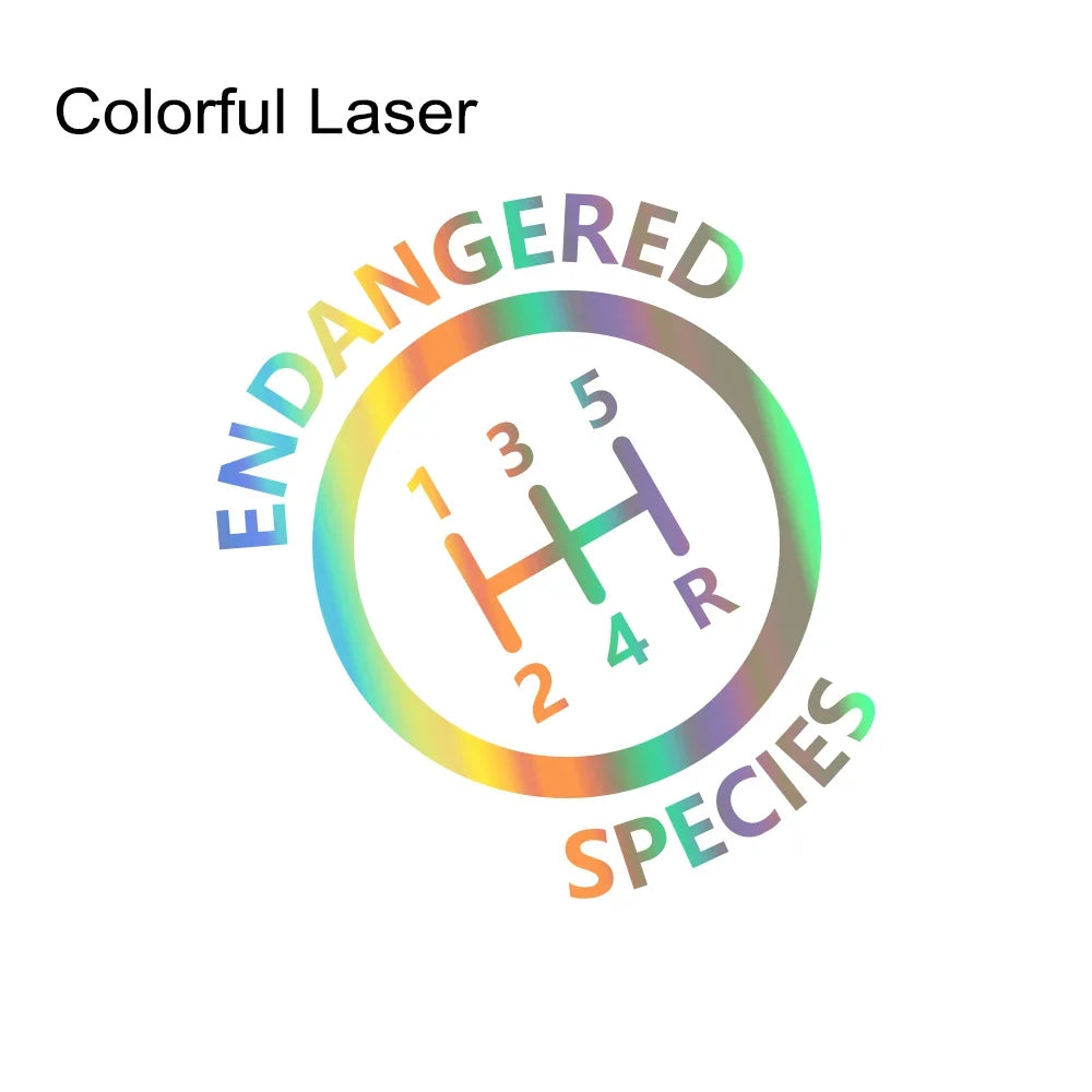 Endangered Species" Manual Transmission Decal - 3 -  ts | ONEFY.SHOP