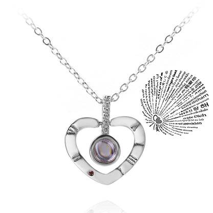 I Love You Projection Heart Pendant Necklace - 7 -  rs | ONEFY.SHOP