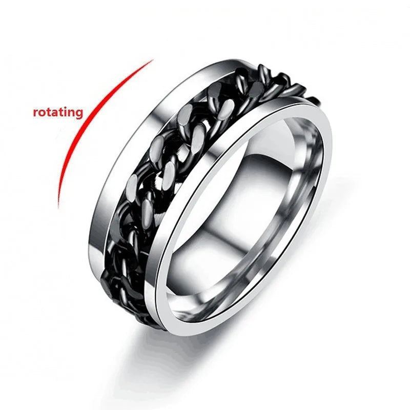Chain Spinner Fidget Ring - 2 - gn  | ONEFY.SHOP