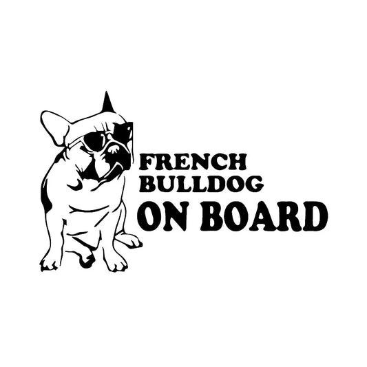 French Bulldog On Board Car Sticker - 3 - cs | ONEFY.SHOP