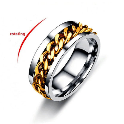 Chain Spinner Fidget Ring - 2 - gn  | ONEFY.SHOP
