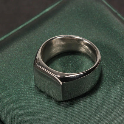 Men's Square Signet Ring - 2 - gn | ONEFY.SHOP