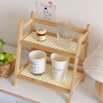 Coffee Rack Countertop Storage Bamboo - 6 - km | ONEFY.SHOP