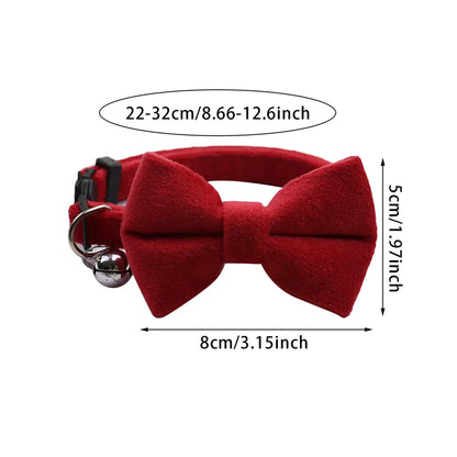Bow Velvet Cat Collar - 5 - pn | ONEFY.SHOP
