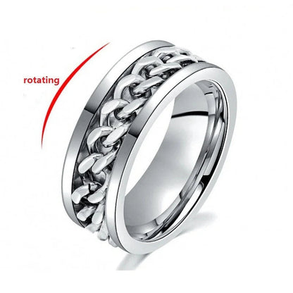 Chain Spinner Fidget Ring - 2 - gn  | ONEFY.SHOP