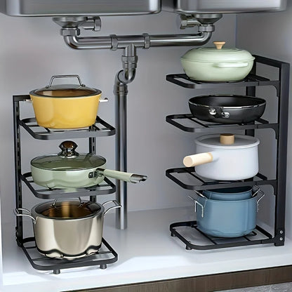 Adjustable Pot Rack Organizer - 6 - oe | ONEFY.SHOP