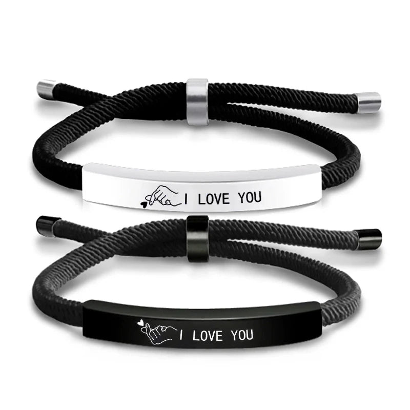 I Love You" Matching Couple Bracelets - 7 -  rs | ONEFY.SHOP