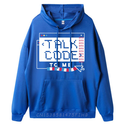 Talk Code To Me" Retro Terminal Graphic Hoodie - 2 - ps  | ONEFY.SHOP