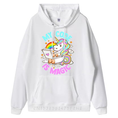 My Code Is Magic" Unicorn Developer Hoodie - 2 - ps | ONEFY.SHOP