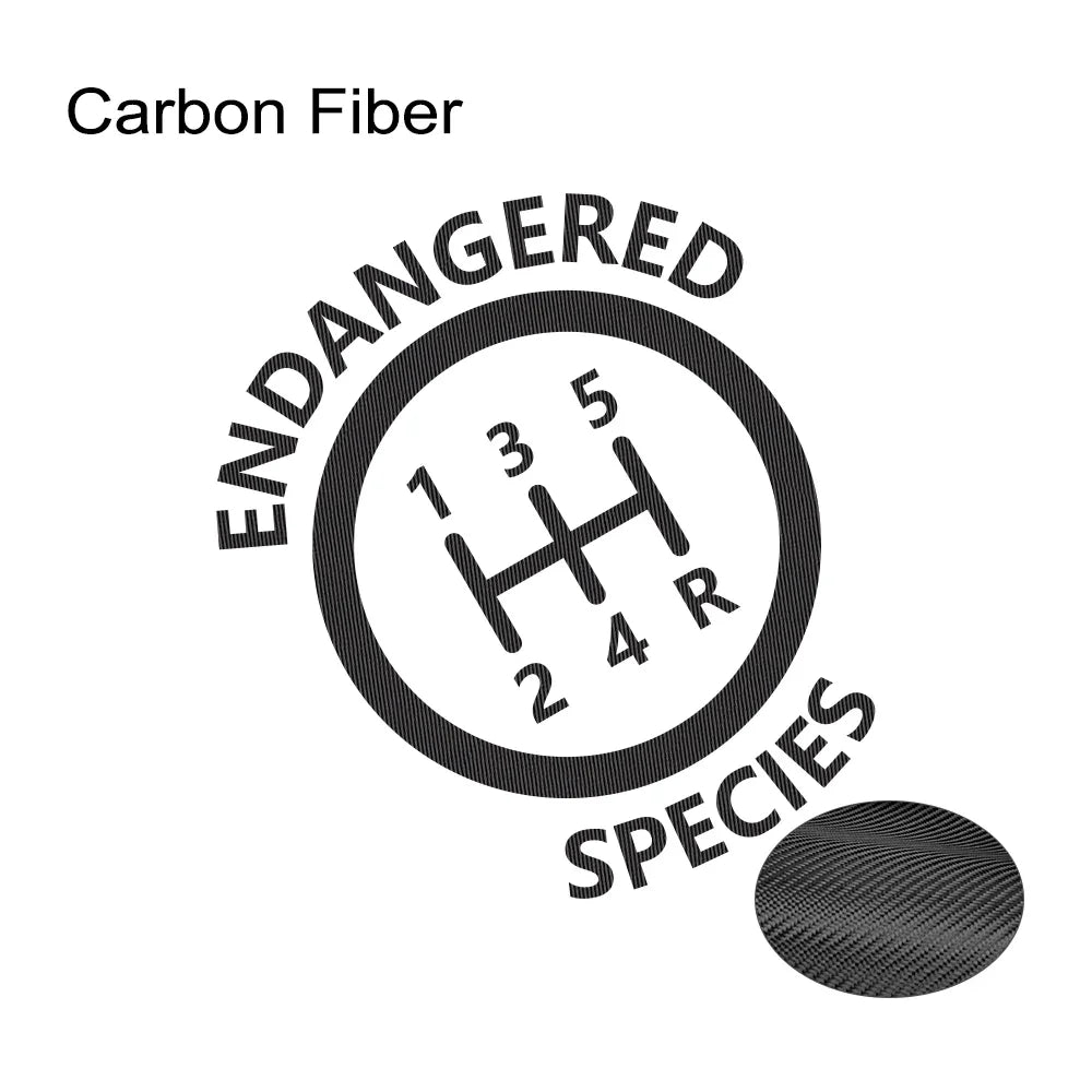 Endangered Species" Manual Transmission Decal - 3 -  ts | ONEFY.SHOP