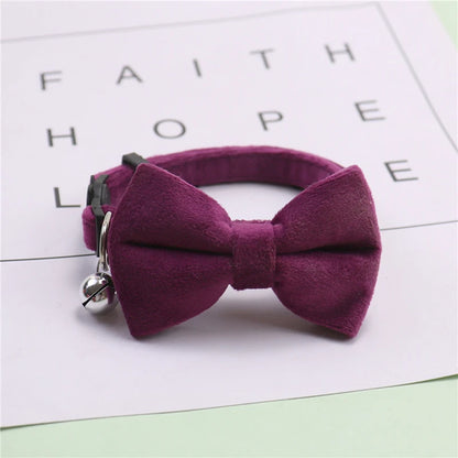Bow Velvet Cat Collar - 5 - pn | ONEFY.SHOP