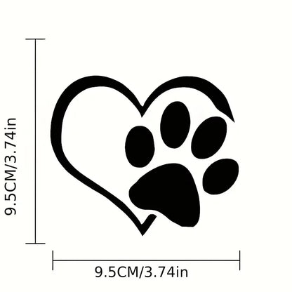 Heart Dog Pet Car Sticker - 5 - cs | ONEFY.SHOP