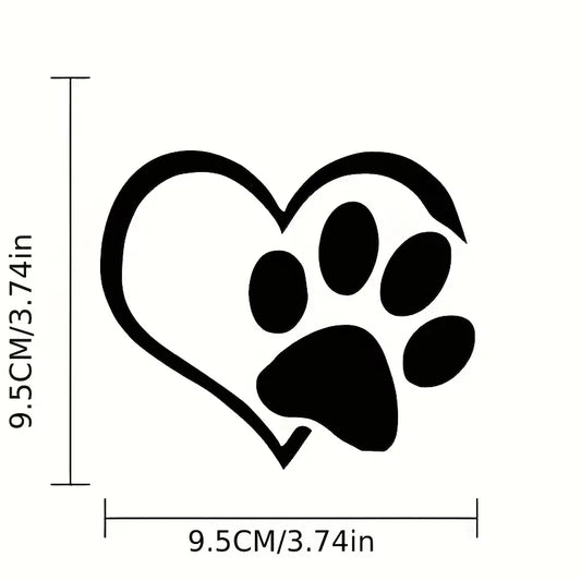 Heart Dog Pet Car Sticker - 5 - cs | ONEFY.SHOP