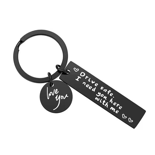 Engraved "Drive Safe" Message Keychain - 7 -  rs | ONEFY.SHOP