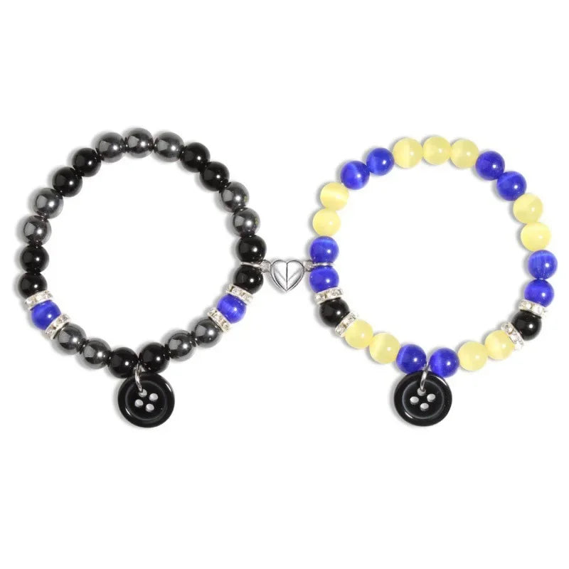 Colorful Beaded Stretch Bracelets with Charm - 7 -  rs | ONEFY.SHOP