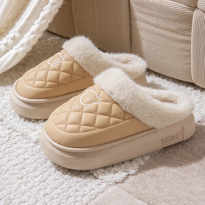 Quilted Lined Winter Home Slipper - 2 - gn | ONEFY.SHOP