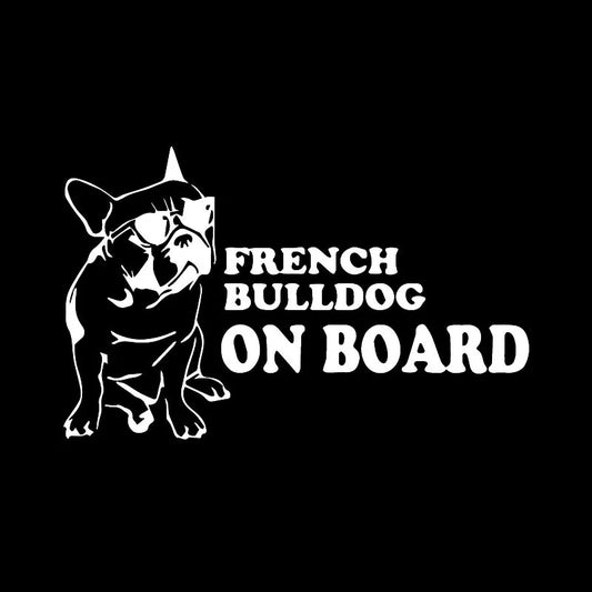 French Bulldog On Board Car Sticker - 3 - cs | ONEFY.SHOP