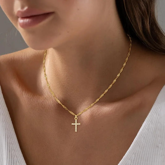 Steel Cross Necklace for Women - 8 - js | ONEFY.SHOP