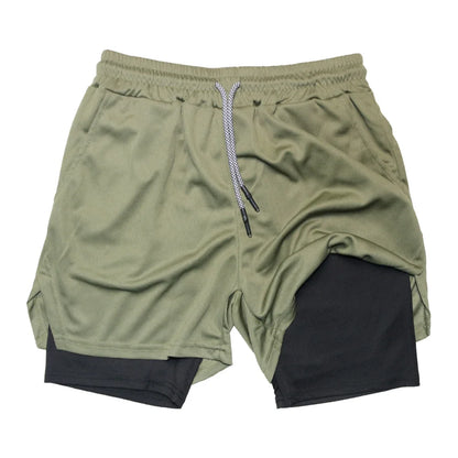 2-in-1 Men's Quick-Dry Training Shorts - 4 - fs | ONEFY.SHOP