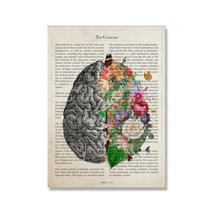 Brain Flower Anatomy Art - 2 - ds  | ONEFY.SHOP