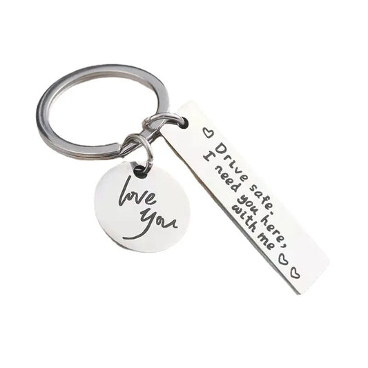 Engraved "Drive Safe" Message Keychain - 7 -  rs | ONEFY.SHOP
