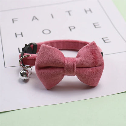 Bow Velvet Cat Collar - 5 - pn | ONEFY.SHOP