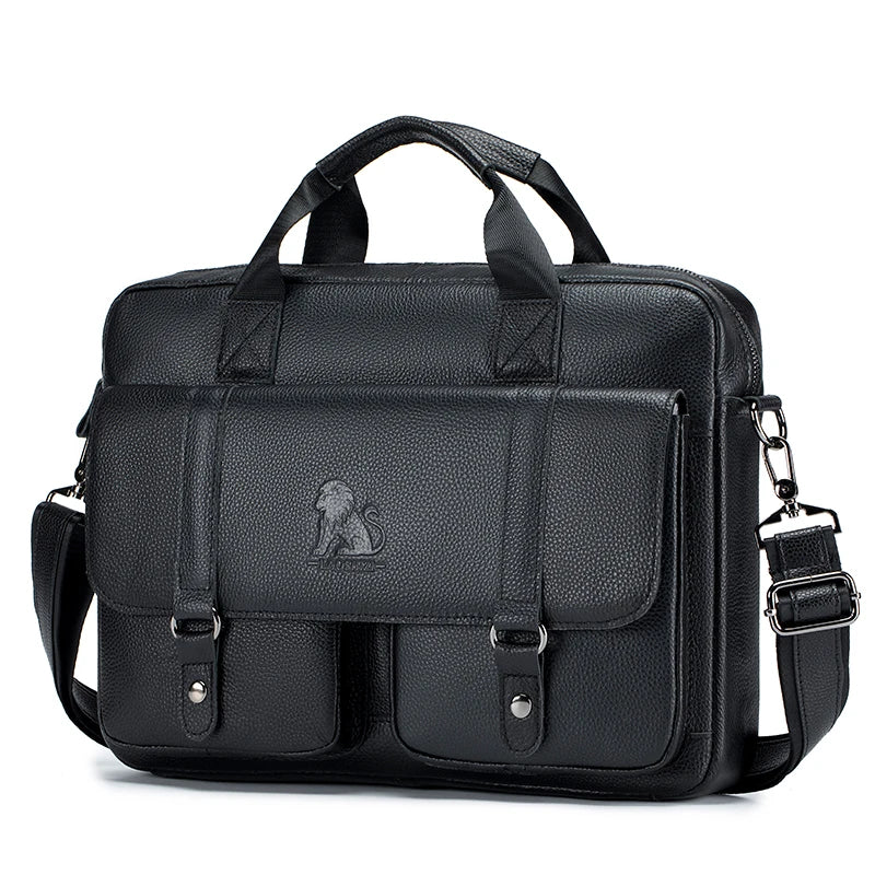 Leather Briefcase - 2 - aw | ONEFY.SHOP