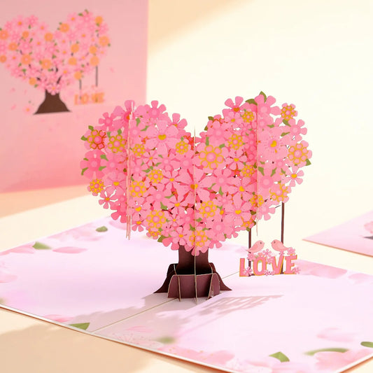 3D Pop-Up Flowering Heart Tree Card - 7 -  rs | ONEFY.SHOP