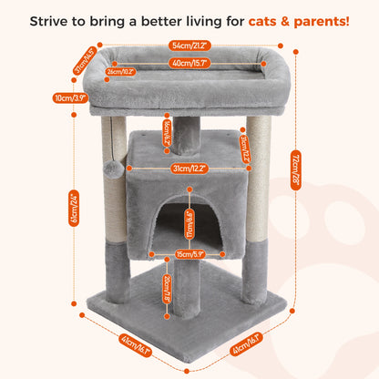 Double Floor Cat Tower - 5 - ps | ONEFY.SHOP
