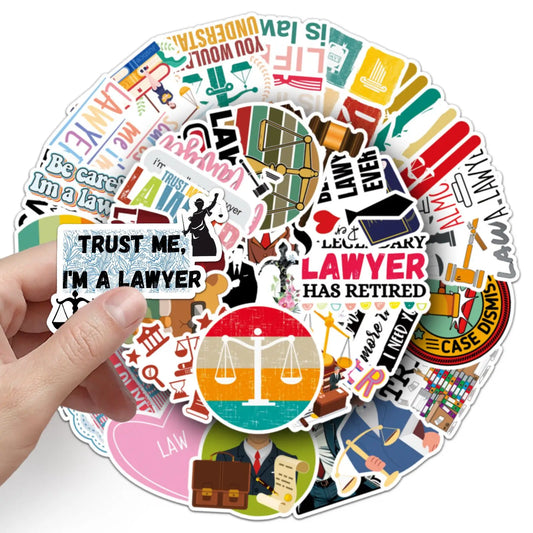 10/50 PCS Justice Lawyer Stickers - 2 - aw | ONEFY.SHOP