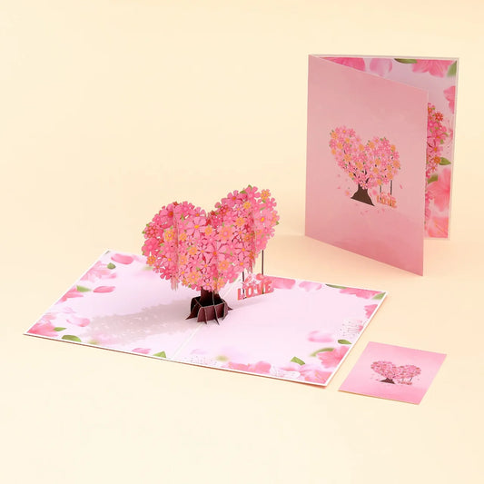 3D Pop-Up Flowering Heart Tree Card - 7 -  rs | ONEFY.SHOP