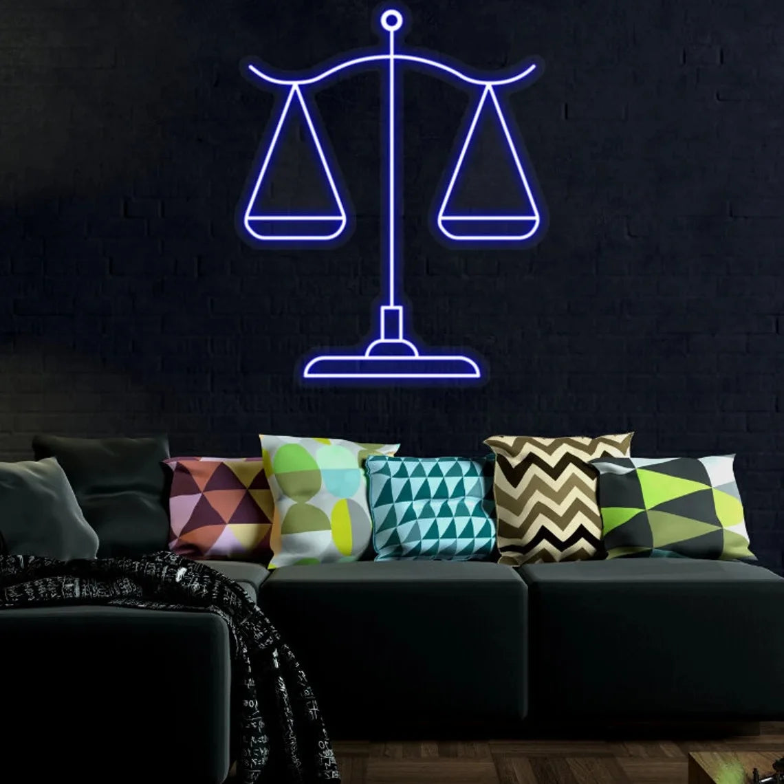 Scales of Justice Neon Lights - 2 - aw | ONEFY.SHOP