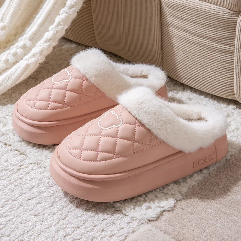 Quilted Lined Winter Home Slipper - 2 - gn | ONEFY.SHOP