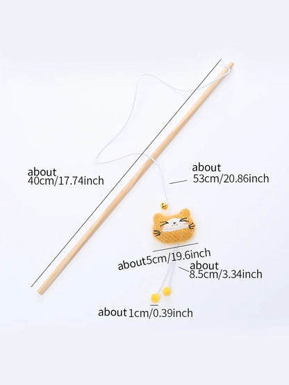 Cat Toy Wooden Pole with Bell - 9 - ps | ONEFY.SHOP