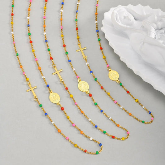 Colored Cross Necklace for Women - 8 - js | ONEFY.SHOP