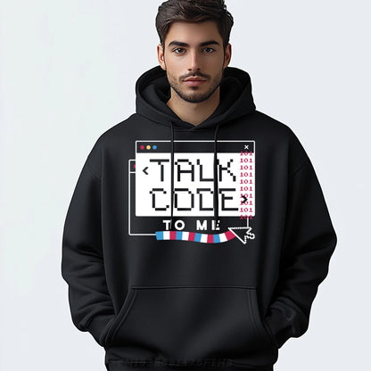 Talk Code To Me" Retro Terminal Graphic Hoodie - 2 - ps  | ONEFY.SHOP