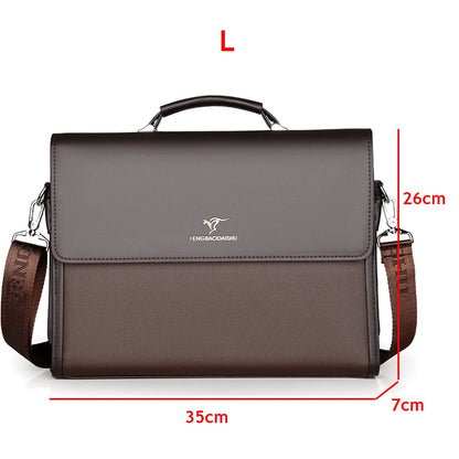 Work Business Leather Briefcase - 2 - aw | ONEFY.SHOP